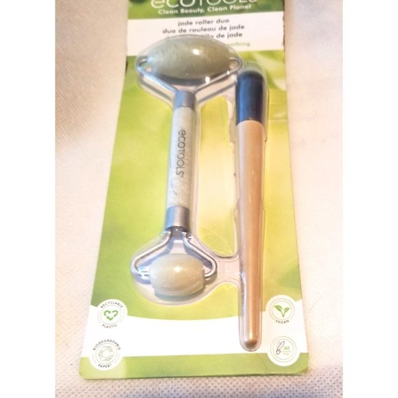 EcoTools Beauty Skin Care Tool Jade Facial Roller and Eye Roller Duo, Face Rolle - Picture 5 of 7